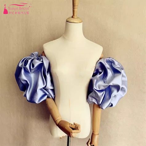 Satin Puffy Detachable Sleeves For Evening Dress Arm Covering Decoration Lady Party Accessories - AliExpress 320 Detachable Sleeves, Ladies Party, Party Accessories, Smart Shopping, Evening Dress, Better Living, Evening Dresses, Satin, Quick Saves