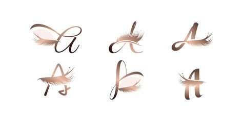 Eyelash Artist Logo, Eyelash Extensions Logo Ideas, Eyelash Extension Logo Design Ideas, Lash Artist Logo Ideas, Eye Lash Logo Design Ideas, Lash Logo Design Ideas Creative, Lash Business Logo Ideas, Nails And Lashes Logo, Eye Lash Logo Ideas