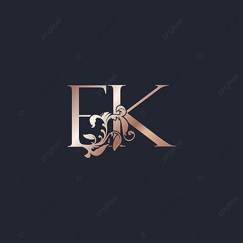 K E Logo, Luxury Layout, Crest Template, E Letter Design, K Letter Images, Dil Photos Love, Ornate Background, Antique Hotel, Initials Logo Letters