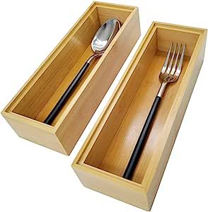 Knife Drawer Organizer, Wooden Drawer Organizer, Bamboo Silverware, Kitchen Bamboo, Knife Drawer, Kitchen Drawer Organizer, Silverware Drawer Organizer, Junk Drawer Organizing, Utensil Organizer