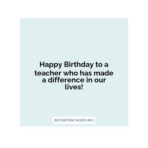 Teachers play an important role in the life of every student. It is important to show teachers how much we appreciate their hard work and dedication. ... | # #BirthdayWishes Check more at https://www.ehindijokes.com/inspirational-quotes-celebrate-teachers-birthday/ Teachers Birthday, Wishes For Teacher, Teacher Birthday, Hard Work And Dedication, Hard Work, Birthday Wishes, Our Life, Happy Birthday, Inspirational Quotes