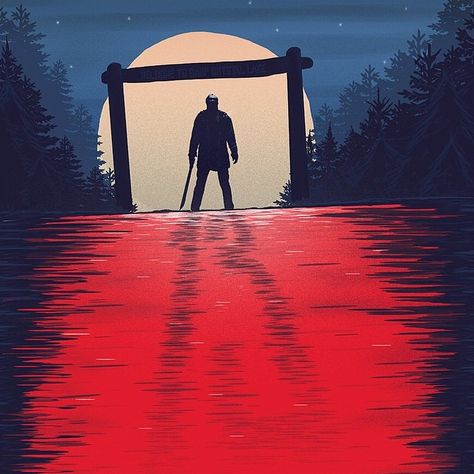 Love this! #Regram from @evildeadguy8 #crystallake #fridaythe13th #horror #scary #horrorfilms #halloween Friday The 13th Poster, Alt Posters, The Creeper, Slasher Movies, Horror Movie Icons, Horror Artwork, The Boogeyman, Horror Posters, Horror Movie Art