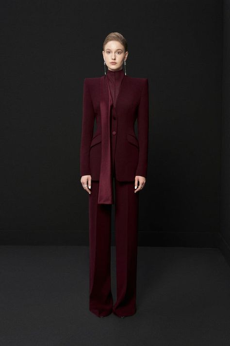 Venus Outfits, Japanese Crepe, Burgundy Outfit, Crepe Material, Mean Blvd, Crepe Blazer, Stylish Work Attire, Elegant Dresses Classy, Modesty Fashion