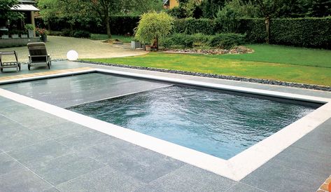 Grey Pool, Rectangle Swimming Pools, Gunite Swimming Pool, Small Inground Pool, Swimming Pool Enclosures, Rectangular Swimming Pools, Automatic Pool Cover, Leisure Pools, Fiberglass Swimming Pools