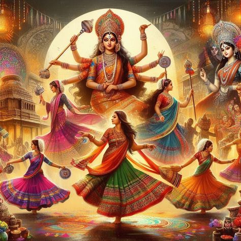 navratri Navratri Goddess Images, Navratri Pics, Navratri Craft, Dandiya Decoration, Navratri Photos, Navratri Night, Navratri Post, Navratri Art, Navratri Pictures