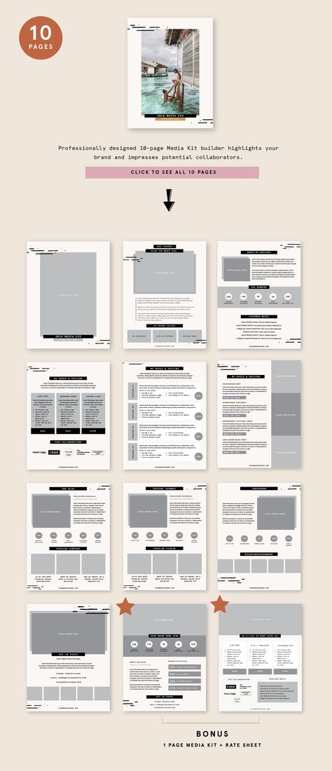 Media Kit Design Layout, Media Kit Template Free, Media Kit Examples, Press Kit Design, Press Kit Template, Free Font Websites, Media Kit Design, Best Landing Page Design, Free Handwritten Fonts