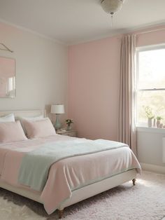 Pink Bedroom Accessories, Blush Pink Bedroom Decor, Pink Bedroom Decor Ideas, Pink Dorm Room Decor, Guest Bedroom Inspiration, Blush Pink Bedroom, Pink Dorm Rooms, Pastel Bedroom, Room Wall Colors