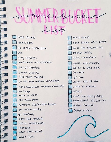 St. Louis summer bucket list bullet journal Girl Sleepover Games, Summer Bucket List For Teens, Printable Bucket List, Diy Dream Catcher, Bucket List For Teens, Summer To Do List, What To Do When Bored, Tumblr Art, Summer Bucket List