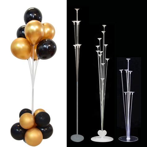 Ballon Stand Ideas, 50th Birthday Balloons, Purple Party Decorations, Glow In Dark Party, Balloon Stand, Balloon Holders, Birthday Flowers Bouquet, Baby Shower Items, Dinner Party Decorations