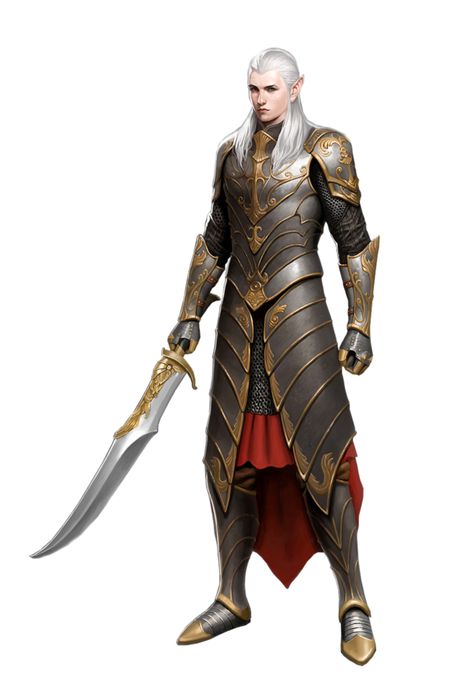 Male Elf Fighter Warrior - Pathfinder PFRPG DND D&D 3.5 5E 5th ed d20 fantasy Fantasy Elf Male, Moon Elf Male, High Elf Male, Pathfinder Elf, Elven Knight, Elf Knight, Elf Paladin, Elf Armor, Eldritch Knight