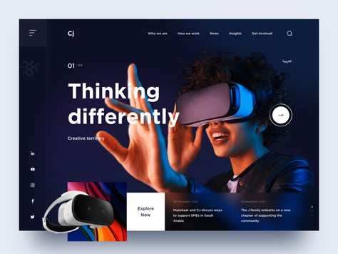 Modern Tech Website by Bogdan Nikitin for NIKITIN on Dribbble Tech Websites, Tech Website, Fruits Design, Screen Cards, Web Design Websites, Virtual Reality Technology, Breezeway Ideas, Modern Website Design, Ui Design Website