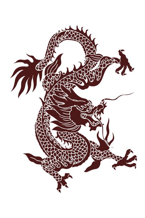 Ancient Chinese Dragon, Chinese Dragon Head, Chinese Dragon Pattern, Targaryen Tattoo, Chinese Dragon Art, Dragons Tattoo, Chinese Dragon Tattoos, Dragon Sticker, Dragon Tattoo For Women