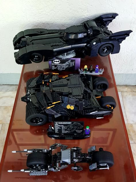 LEGO | Batmobile 76139 | Tumbler 76023 | Bat-Pod 5004590-1 Lego Tumbler, Batmobile Tumbler, Lego Batmobile, Lego Room Decor, Best Lego Sets, Kids Toys For Boys, Lego Craft, Lego Creative, Lego Super Heroes