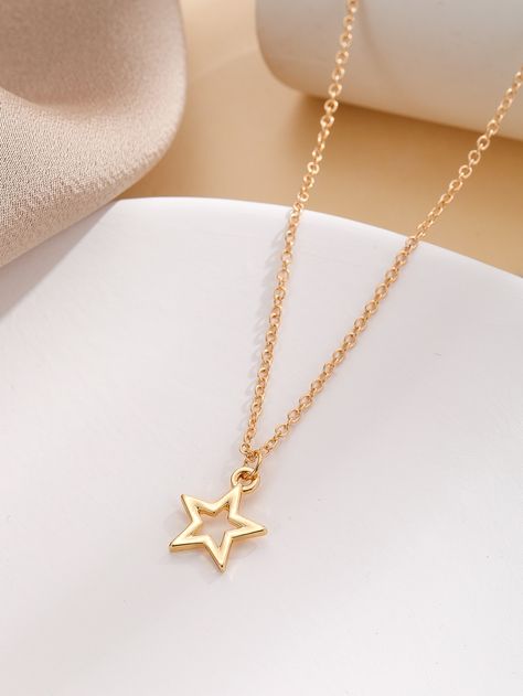 Stars Necklace, Embellished Fashion, Star Charm Necklace, Star Pendant Necklace, Gold Jewelry Simple, Gold Collar, Gold Ring Stack, Girly Jewelry, Stylish Jewelry