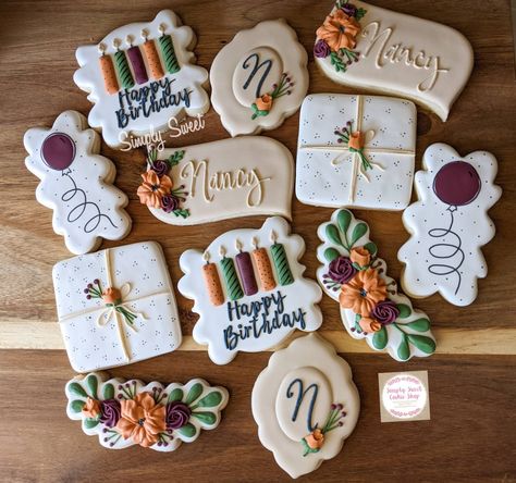 29th Birthday Cookies Decorated, Cookies For 85th Birthday, Cookies For Moms Birthday, Mom Birthday Cookies Decorated, Frosted Birthday Cookies, Birthday Cookie Box Ideas, 35 Birthday Cookies, Grandma Cookies Decorated, Mom’s 60th Birthday Ideas