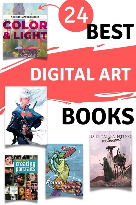 Check out this list of top 24 digital art books for artists of all skill levels and improve your digital art Digital Art Course, Digital Art Lessons, Best Digital Art, Books For Artists, Anime Art Books, Best Art Books, Creative Digital Art, Digital Word Art, Books For Beginners