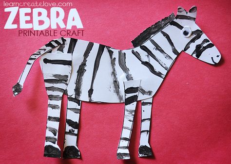 Printable Zebra Craft Zebra Craft, Safari Crafts, Zoo Preschool, Africa Craft, Zoo Crafts, Zebra Art, My Father's World, Alphabet Crafts, Kindergarten Crafts