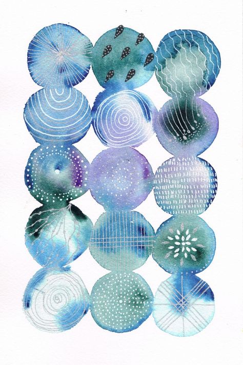 Watercolor Abstract Painting, Watercolor Painting Abstract, Watercolor Circles, Watercolor Mixing, Watercolor Journal, Art Watercolour, Abstract Watercolor Art, Watercolor Paintings Abstract, Watercolor Paintings Easy