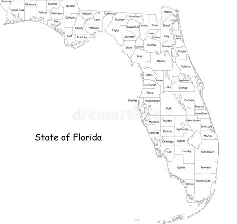 Map of Florida state. Designed in illustration with the counties and the county , #Sponsored, #Designed, #illustration, #state, #Map, #Florida #ad Florida Map, Map Of Florida, County Map, Photo Maps, Florida Usa, State Map, Florida State, Photography Tutorials, Double Exposure