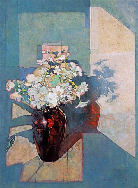 Paintings Of Leaves, Michael Dudash, Red Vase, Representational Art, Flowers In A Vase, 수채화 그림, Arte Inspo, Wow Art, Still Life Art