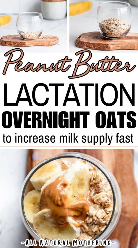 Quick and easy lactation overnight oats recipes to increase milk suply fast. Quickly increase breastmilk supply with this healthy and simple over night oatmeal recipe with peanut butter. Protein packed peanut butter breastfeeding overnight oats recipe. Over Night Oatmeal, Lactation Recipes Easy, Lactation Overnight Oats, Breastmilk Recipes, Pregnancy Freezer Meals, Quick Oat Recipes, Nursing Foods, Increase Milk Supply Fast, Recipe With Peanut Butter