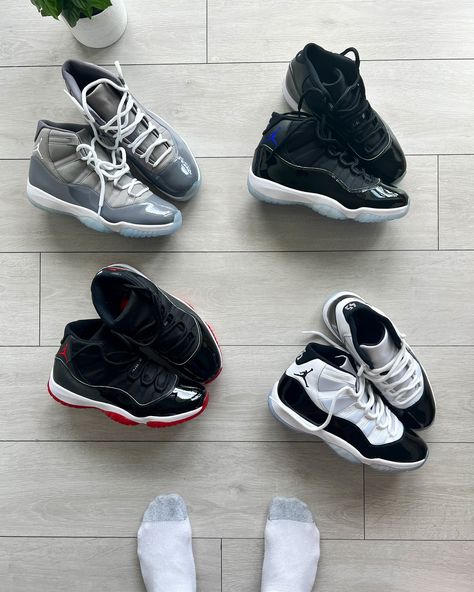 I’m missing 1️⃣ … who else is looking forward to the OG COLUMBIA (legend blue 😒🙄🫠) 11s this December 🥶��❄️ Pictured: (2019) Jordan 11 “Bred” (2021) Jordan 11 “Cool Grey” (2018) Jordan 11 “Concord” (2016) Jordan 11 “Space Jam” Jordan 11 Space Jam, December Pictures, Jordan 11 Cool Grey, Jordan 11 Concord, Jordan 11 Bred, Blue 11s, Jordan 11s, Space Jam, Jordan 11