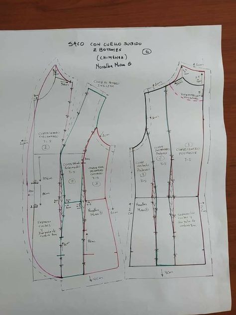 Pattern Drafting Bodice, Pola Jaket, Pola Blus, Detail Couture, Projek Menjahit, Clothing Pattern Design, Easy Dress Sewing Patterns, Bodice Pattern, Pattern Dress Women