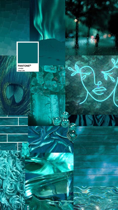 80s Teal Aesthetic, Peacock Green Aesthetic, Quetzal Green Aesthetic, Teal Moodboard, Dark Teal Aesthetic, Green Blue Aesthetic, Teal Mood Board, Blue Green Aesthetic, Aura Colours