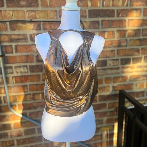 Free People Brown Chrome Cow Neck Blouse Size Large. Never Worn-Tag Attached Brown Chrome, Free People Tops, Cow, Free People, Women Shopping, Color