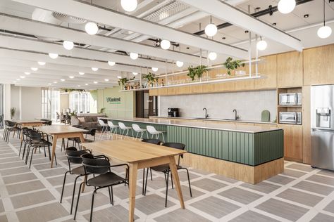 Quotient Technology Offices - Tel Aviv Open Concept Office, Office Cafeteria, Cafeteria Design, Ceiling Shelves, Office Pantry, Pantry Wall, Office Fit Out, Office Snapshots, Architecture Office