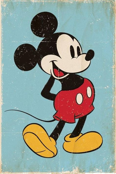 Mickey Mouse Kunst, Mickey Mouse Retro, Wallpaper Do Mickey Mouse, Miki Fare, Mickey Mouse E Amigos, Arte Do Mickey Mouse, Mickey Mouse Vintage, Disney Poster, Mickey Mouse Y Amigos