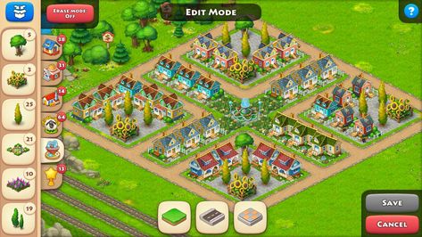 Township Town Layout, Townscapes Game, Township Game Layout Ideas Factories, Town Ship Game Design, Township Design Ideas Level 21, Township Game Layout Ideas Level 40, Township Factory Layout, Township Design Ideas Houses, Township Design Ideas Farm