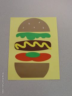 Great extension ideas for hamburger writing Picnic Art For Toddlers, November Crafts For Toddlers, Burger Craft, Sandwich Craft, Bbq Crafts, Summer Crafts For Toddlers, Bbq Theme, Felt Story, Bbq Summer