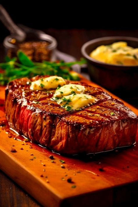 Steakhouse Butter, Casino Food, Flavoured Butter, Resep Steak, Chef Michael Smith, Food Beef, Tender Steak, Grilled Steak Recipes, Rib Eye