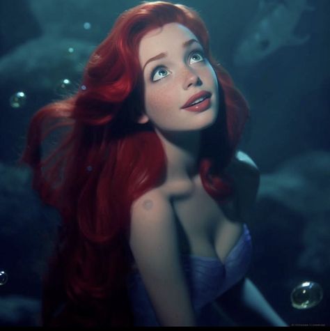 Realistic Disney Princess, Ariel Hair, Realistic Mermaid, Ariel Cosplay, Mermaid Cove, Fantasy Mermaids, Ariel Mermaid, Disney Princess Fan Art, Mermaid Drawings