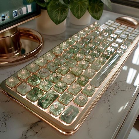 ✨️ ᴀᴠᴀɪʟᴀʙʟᴇ ꜰᴏʀ ᴘʀᴇ-ᴏʀᴅᴇʀ ꜱᴏᴏɴ! ➡️ Check link ✨️ Do you like Crystals? Then this Keyboard is for you! 🤍  . #crystals #crystallove #crystalsandgemstones #crystalmagic #crystalgifts #gemstones #keyboard #crystalkeycap #resintable #glowinthedark #kickstagram #crowdfunding #productdesign #crystalkey #ckluminaire #homedesign #computeraccessories #decoration Frog Keyboard, Aesthetic Keyboards, Fancy Keyboard, Unique Keyboards, Keyboard Design, Computer Set, Office Room Decor, Gaming Room Setup, Lighting Options