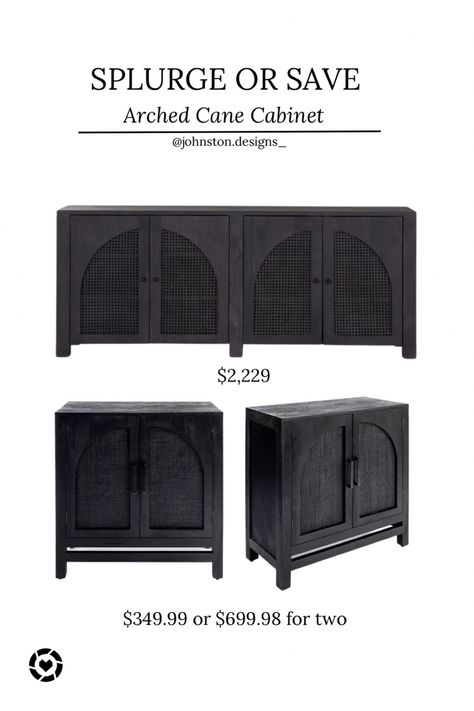 Black Sideboard Living Room, Black Buffet Table, Black Media Console, Arched Cabinet, Designer Console Table, Sideboard Dining Room, Black Arch, Black Buffet, Entry Console Table