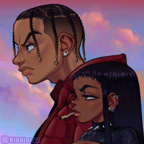 Cartoon Characters Couple, Couple Name, Black Couple Art, Black Cartoon Characters, Afrocentric Art, Dope Cartoon Art, Black Anime Characters, Black Artwork, Black Cartoon