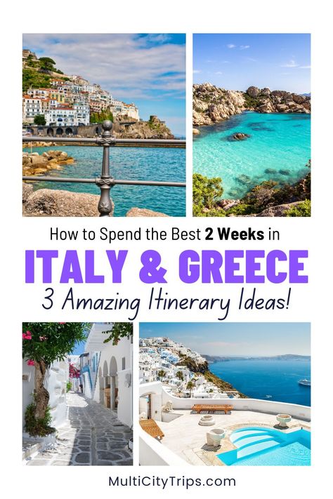 Traveling To Italy And Greece, Greece Travel Itenary, Best Of Greece, 10 Day Italy And Greece Itinerary, France Italy Greece Itinerary, 12 Day Greece Itinerary, Italy To Greece Itinerary, A Week In Greece, 3 Days In Italy