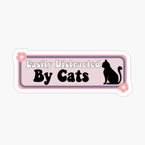 Get my art printed on awesome products. Support me at Redbubble #RBandME: https://www.redbubble.com/i/sticker/Easily-Distracted-By-Cats-Cute-Cats-Lover-Funny-Bumper-by-Burpishop/146622109.EJUG5?asc=u Cat Lovers Humor, Funny Bumper Stickers, Easily Distracted, Cats Cute, Bumper Sticker, Bumper Stickers, Cute Cats, Cat Lovers, Awesome Products