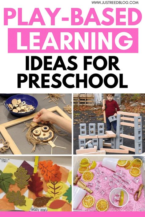 Are you looking for creative ways to engage young learners in your preschool classroom? Play-based learning is the perfect solution! This playful approach to teaching can help preschoolers develop language, physical motor and social-emotional skills. Find out why play-based learning is essential for preschoolers and get some amazing ideas to use in your own classroom. #playbasedlearning #preschool #playfullearning #preschoolers Open Ended Materials Preschool, Language Art Activities For Preschoolers, Pbl Projects Preschool, Literacy Play Based Learning, Manipulatives For Preschool Center Ideas, Diy Prek Activities, Plan Do Review Ideas Preschool, Play Based Preschool Curriculum, Playbased Learning Activities Preschool