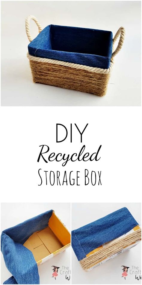 Cardboard Box Storage, Diy Storage Box, Cardboard Box Diy, Storage Baskets Diy, Shoe Box Crafts, Recycle Cardboard Box, Recycling Storage, Cardboard Storage, Box Project