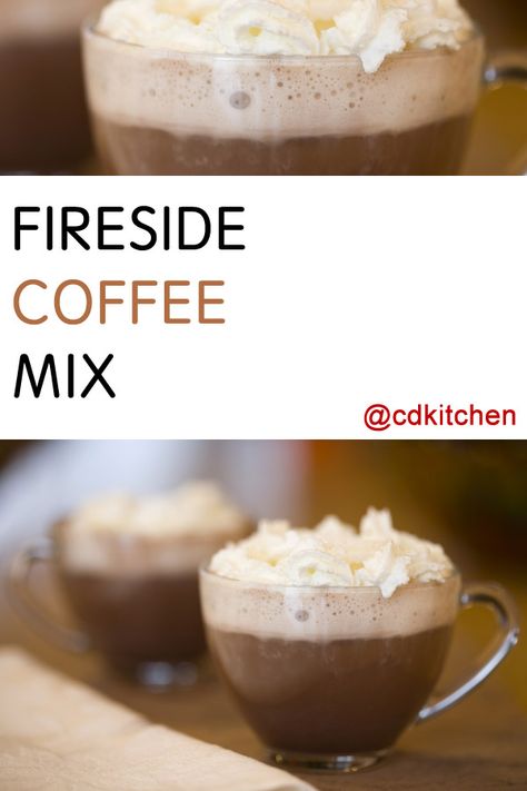 Instant Christmas Coffee, Coffee Mixes Recipes, Diy Drink Mixes, Fireside Coffee Mix Recipe, Powdered Drink Mix Recipes, Fireside Coffee, Cocoa Mix Recipe, Instant Coffee Recipes, Tea Mixes