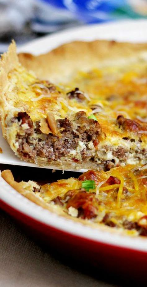 Beef Quiche, Quiche Recipes Easy, Think Food, Quiche Recipes, Beef Dishes, Mexican Dishes, Tex Mex, Ground Beef Recipes, Lasagna