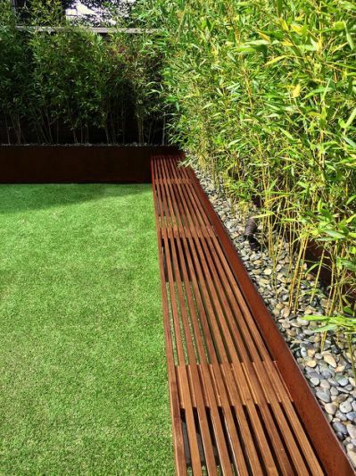 Ipe Fence, Backyard Bamboo, Fence Modern, Privacy Landscaping Backyard, Zen Backyard, Brooklyn Backyard, Bamboo Landscape, Privacy Landscaping, Meditation Garden