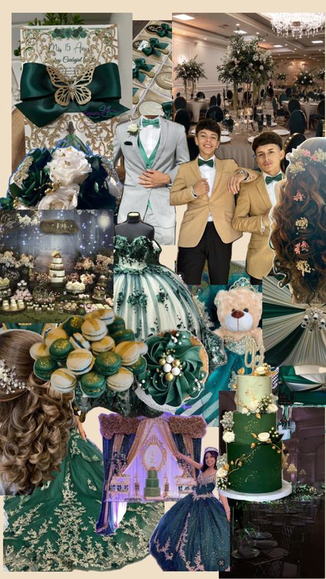 Quinceanera Flowers, Green Quinceanera Theme, Quinceanera Theme, Green Quinceanera, Mexican Quinceanera, Theme Green, Quinceanera Themes Dresses, Mexican Quinceanera Dresses, Astrid S