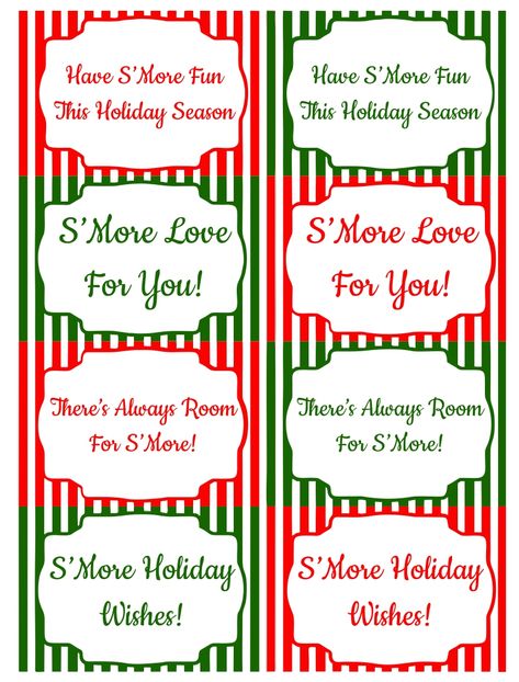 Christmas Smores, Smores Gift, Funny Christmas Tags, Custom Christmas Gift Tags, Christmas Gift Tags Personalized, Cute Teacher Gifts, Christmas Tags Printable, Free Printable Tags, Employee Appreciation Gifts