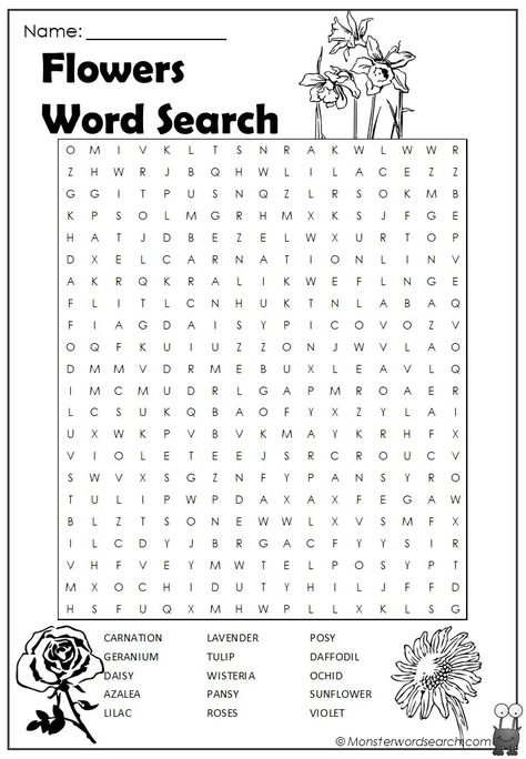 cool Flower Word Search Spring Word Search, Nature Club, Spring Worksheet, Free Printable Word Searches, Word Search Printables, Spring Words, Word Search Games, Flower Words, Early Finishers Activities