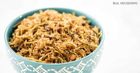 Syrian Rice is a traditional Thanksgiving recipe in my family and it's always a favorite with friends! Syrian Rice Recipe, Syrian Rice, Rice With Meat, Lebanese Dishes, Yummy Videos, Traditional Holiday Recipes, Traditional Thanksgiving Recipes, Heritage Recipes, White Rice Recipes