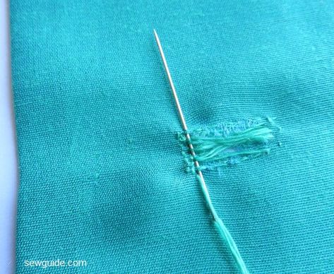 Darning : 2 Best methods to repair holes in a shirt - Sew Guide Pics Of Boys, How To Sew Clothes, Invisible Mending, Sewing Stitches By Hand, Emergency Sewing Kit, To Sew Clothes, Återvinna Jeans, Shirts With Holes, Sewing Darts